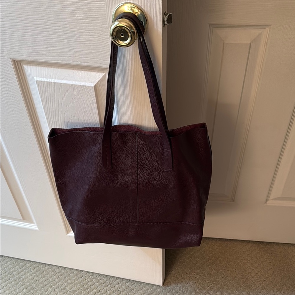 POVERTY FLATS by rian Rich Burgundy Tote